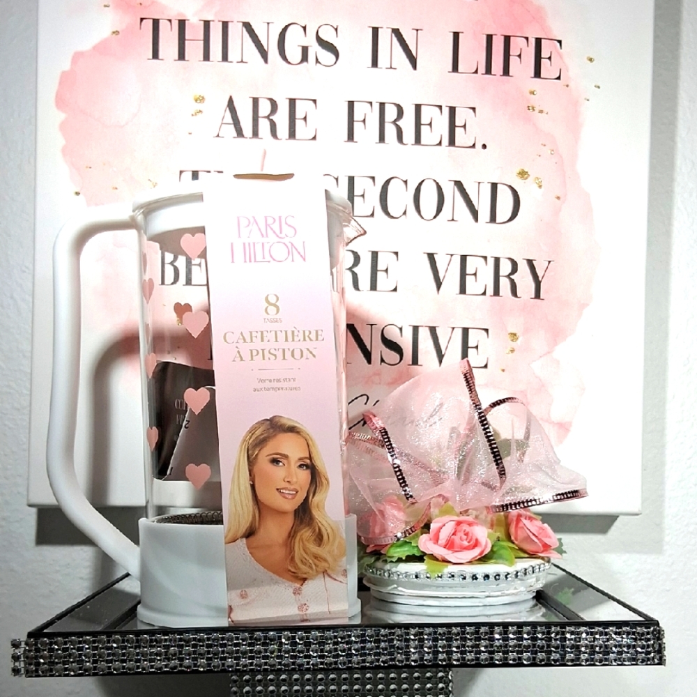 2007   PARIS HILTON   French Coffee Press Hearts 8 Cup